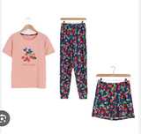 Pijama cu 3 piese cu pantaloni scurti si lungi Strawberry AVON
