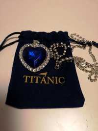 colier Titanic Inima Oceanului albastru superb