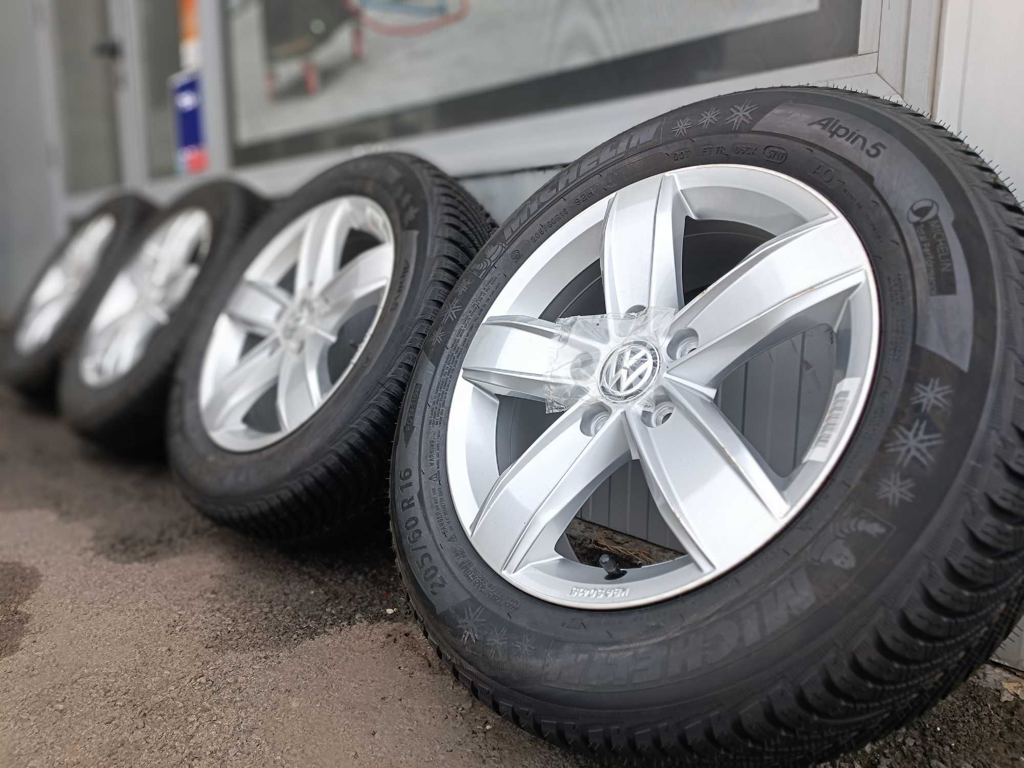 Нови ОРИГИНАЛНИ джанти 16 цола 5 112 за VW Audi+ Зимни гуми Michelin