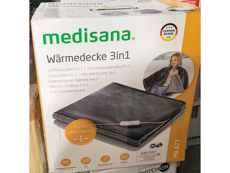 НОВИ! Електрическо одеяло 3в1 Medisana 160х130см 120W Двулицево