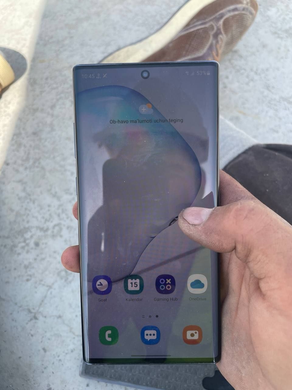 Samsung note 10 pulus 5G 512 xotira radnoy kar dak yu