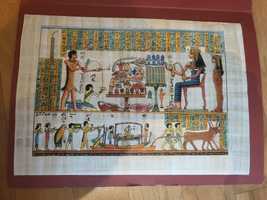 Египетски папирус в папка със сертификат