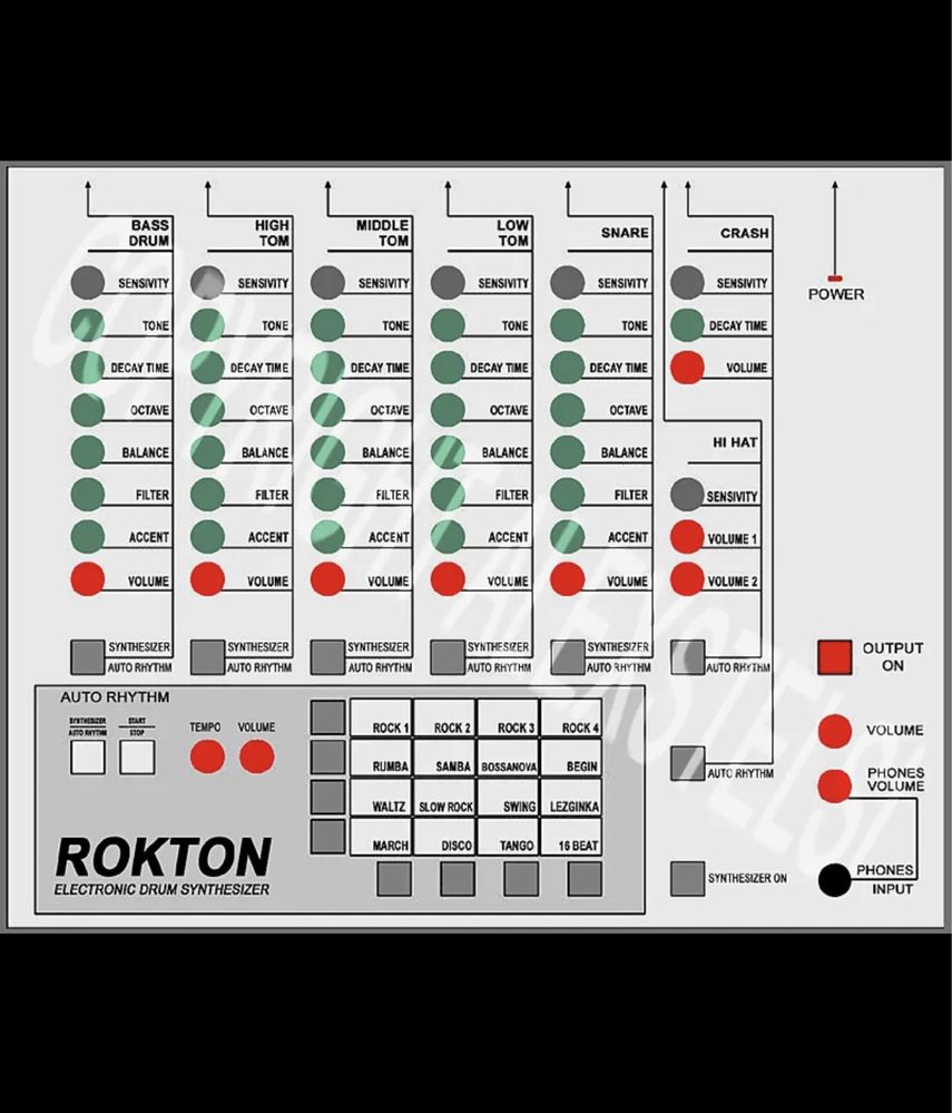 Formanta Rokton UDS analog drum machine drum module masina de tobe