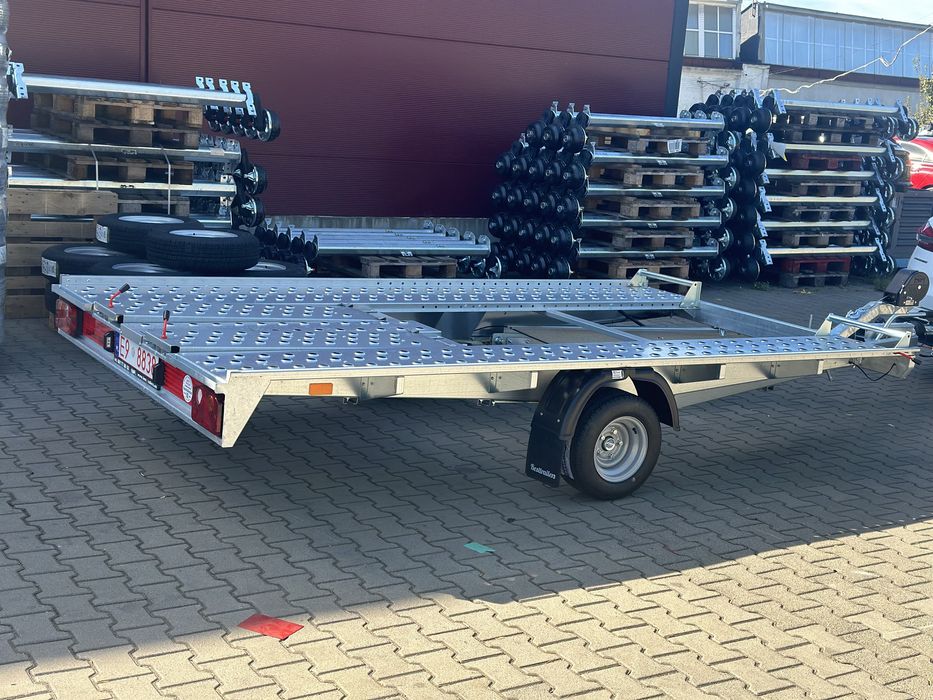 Platforma auto 1.5 T 1 axa categ B troliu basculabila NOUA amortizoare