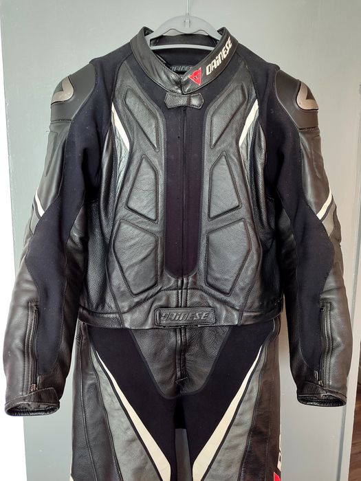 Costum moto piele IT 54/XL, Dainese Aspide Black Anthracite