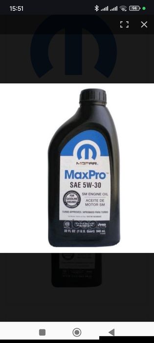 Mopar MaxPro Chrysler 5w/30