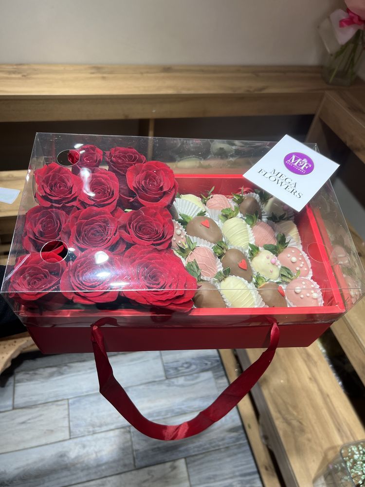 клубника в шоколаде Астана доставка клубника в шоколаде с цветами роза