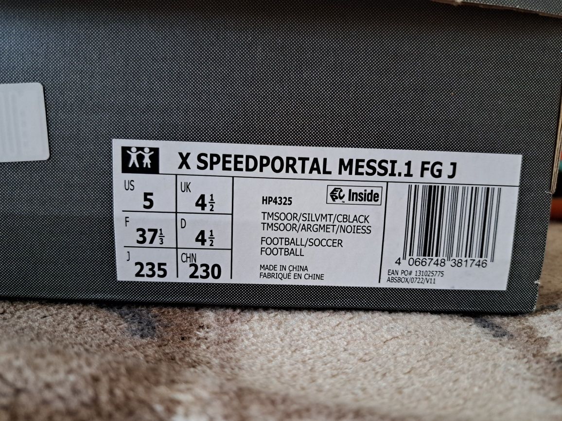 ghete fotbal adidas speedportal messi.1 fg junior