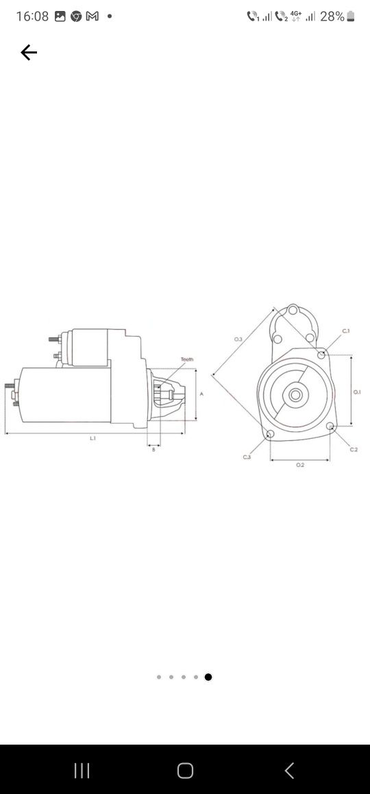 Electromotor tractor Case International MXM120, MXM130, MXM140, MXM155