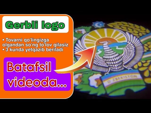 Gerbli led logo - kotta bollar uchun Orginal Dastavka bor