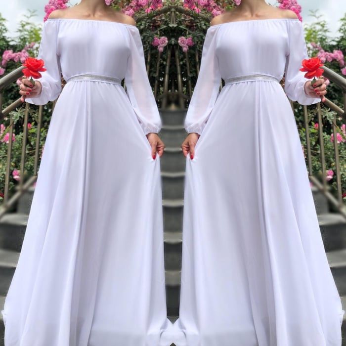 Rochie ieftină, lejeră, de mireasă sau ocazie