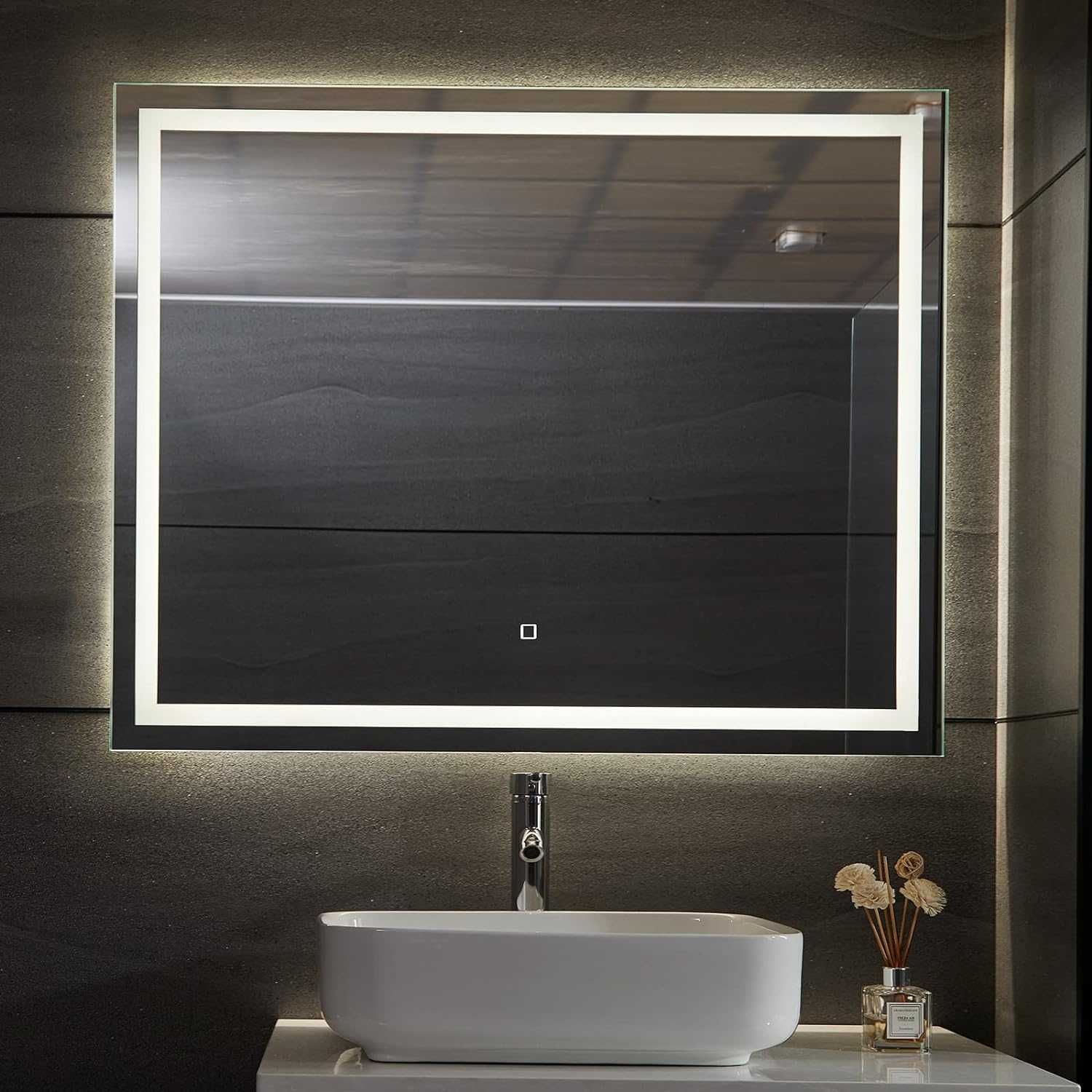 Oglindă de baie 10 x 70 cm, anti-aburire, reglabilă