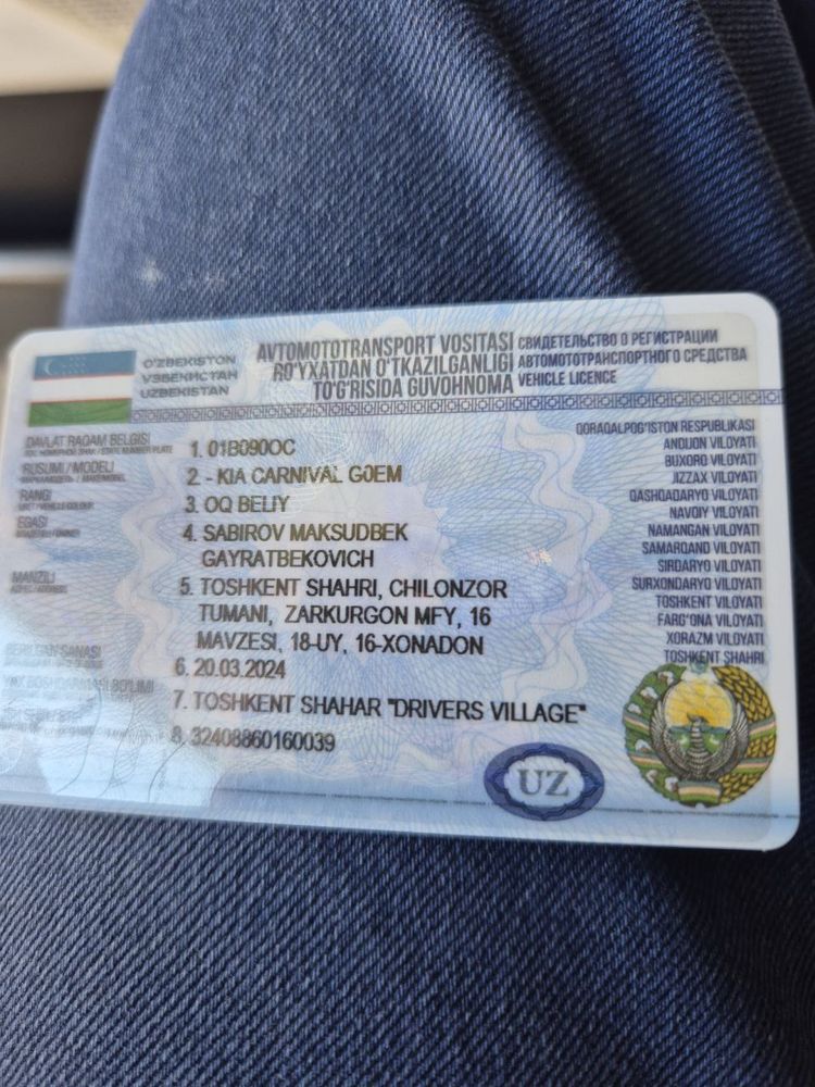kia karnival oq 44 min yurgan