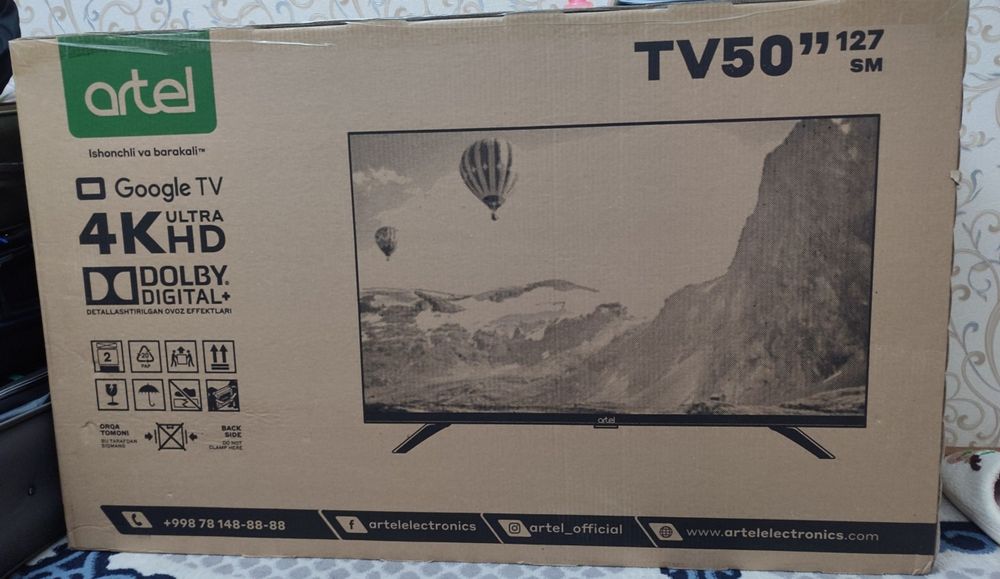 Телевизор Artel 50" (127 см) — Google TV, 4K Ultra HD

Продаю новый со