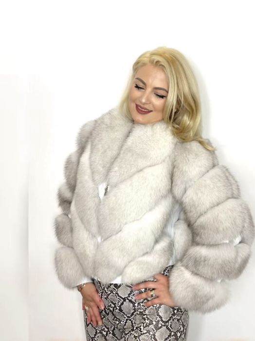 blană naturală albă