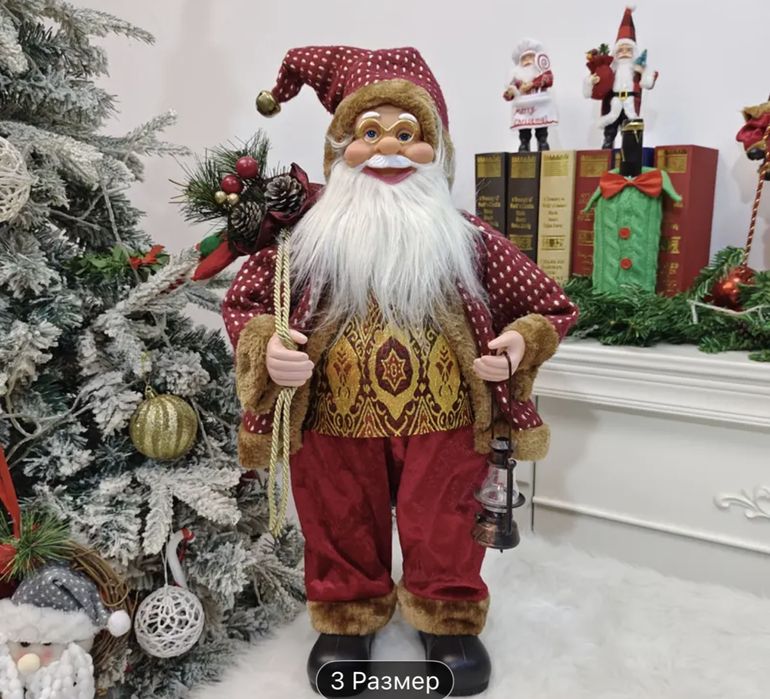 Дед мороз , снеговик , олень