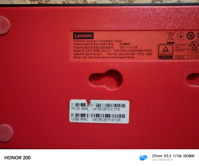 Docking station Lenovo Thunderbolt 4