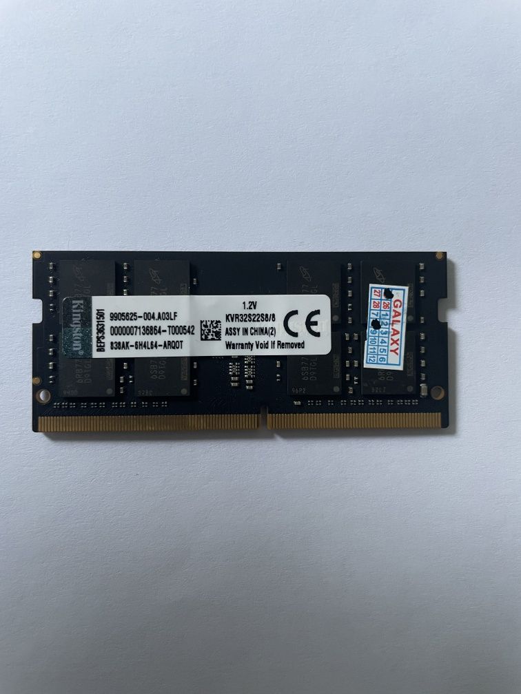 Kingston ddr4 8gb 3200mhz noutbuklar uchun