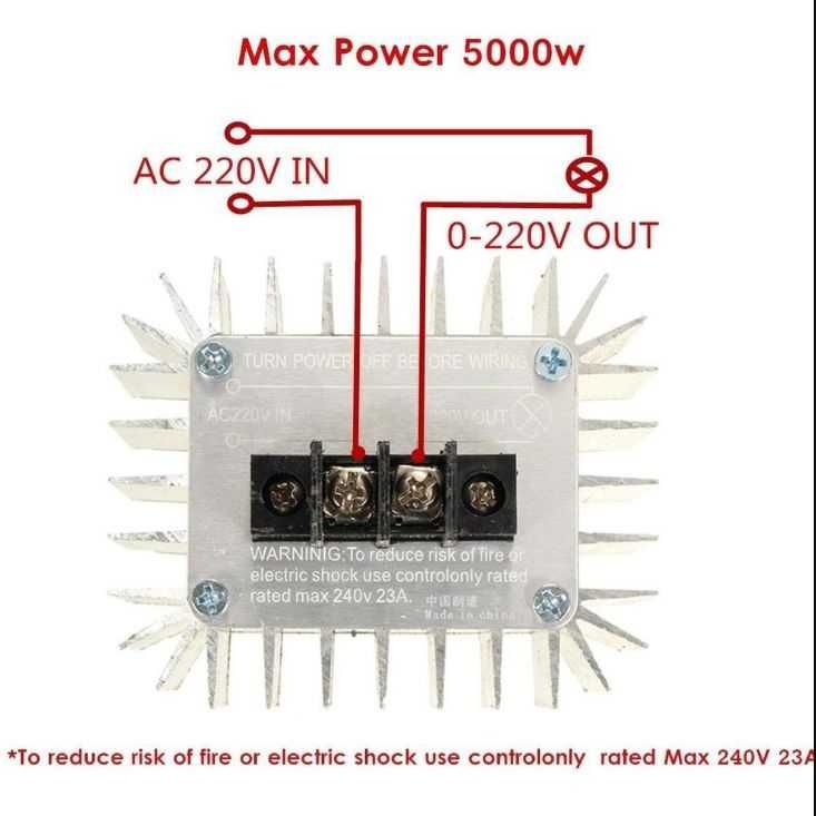 Regulator tensiune alternativa dimmer variator turatie 2 sau 5 kw