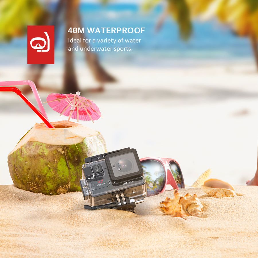 Victure Action Cam AC700 4K 20MP WiFi подводна камера 40м Ultra HD, 2’