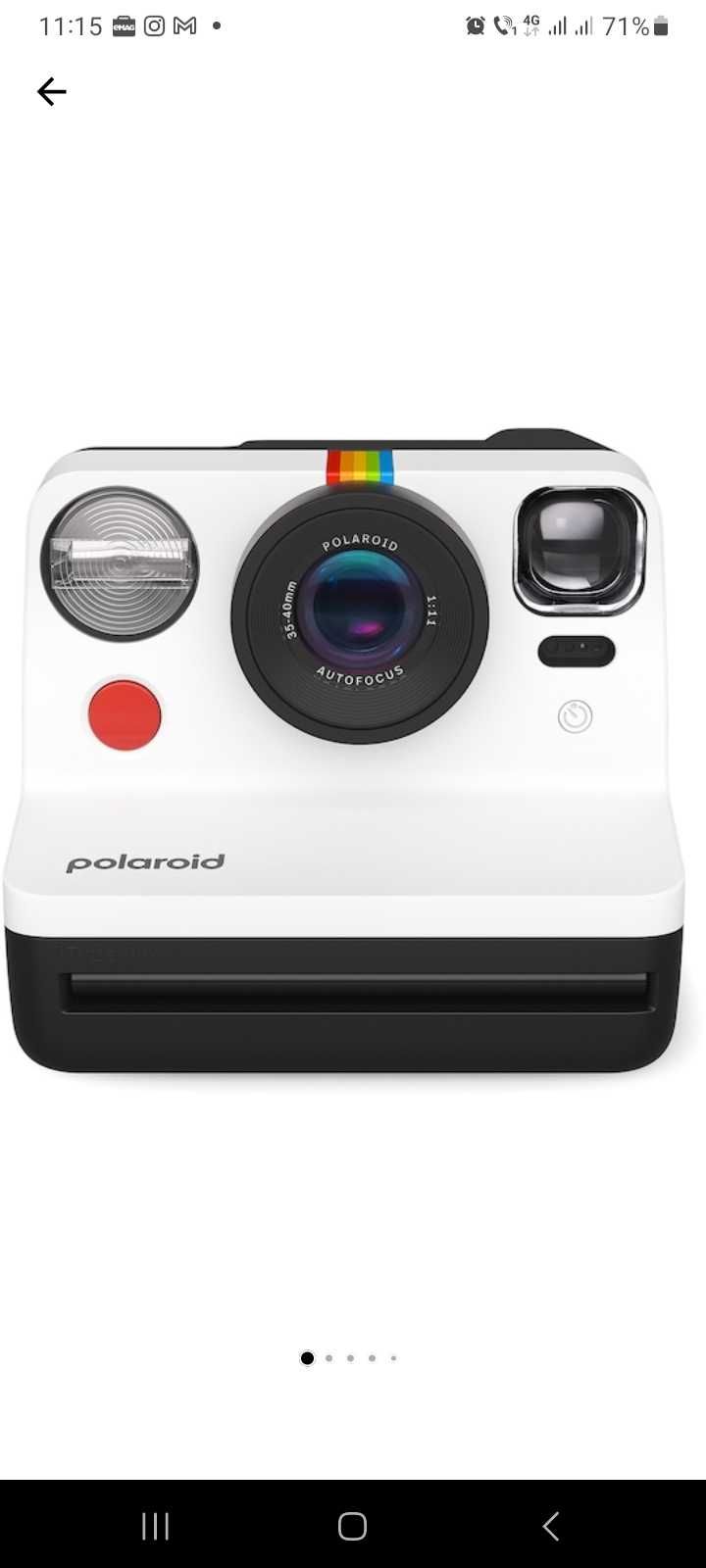 Camera Foto Instant Polaroid Now Gen 2 - Black & White