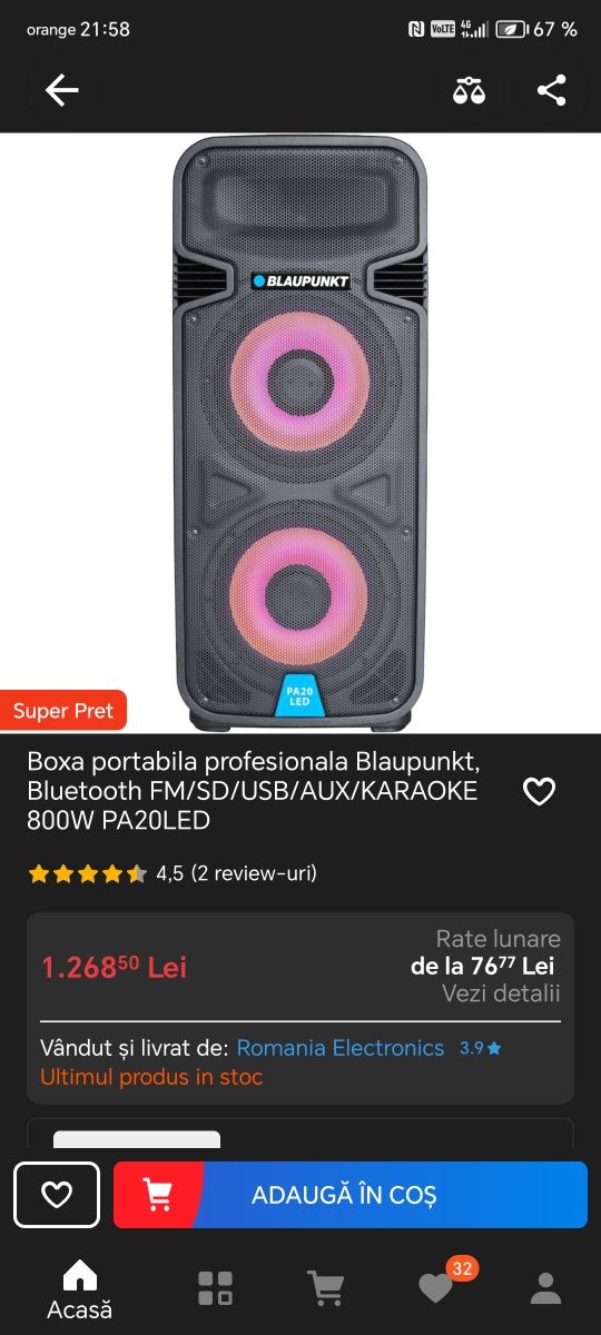 Boxa portabila Blaupunkt