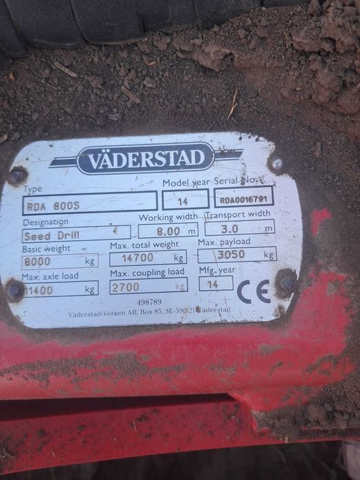 Semanatoare Vaderstad Rapid A800S