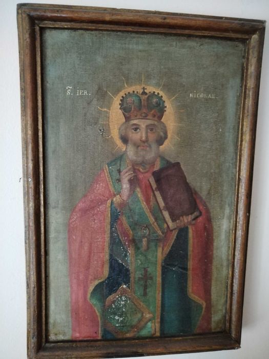 Icoana foarte veche, cu Sf. Nicolae