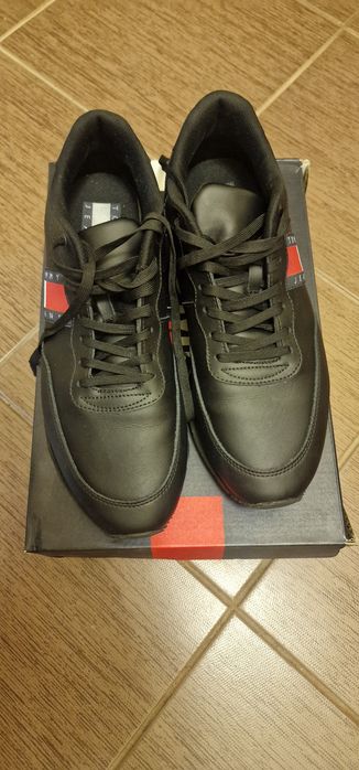 Pantofi sport/sneakersi Tommy Jeans Runner culoare neagra, originali