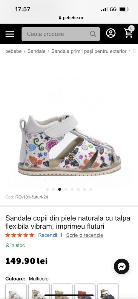 Sandale fetite piele