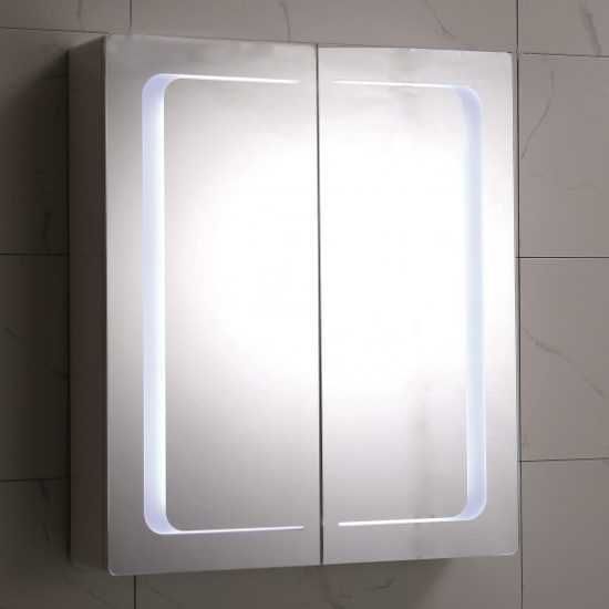 Горен огледален PVC шкаф за баня ICMC 7013 LED