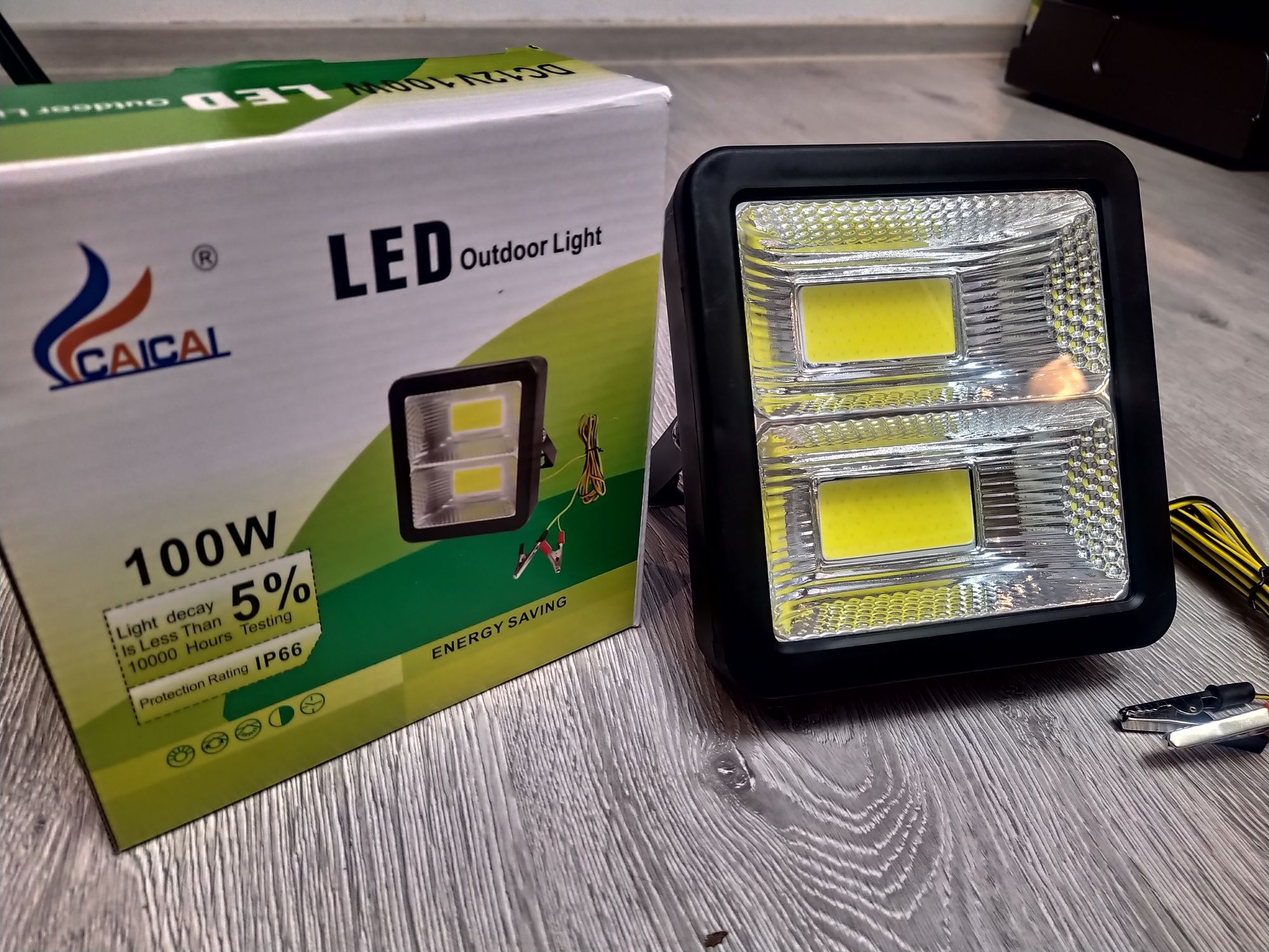 Proiector LED COB 100W / 950LM Alimentare 12V, Pescuit, camping