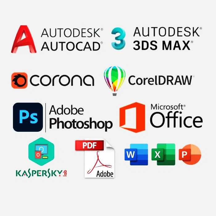 Автокад Установка программ Corel 3D Max Revit Photoshop Pro100