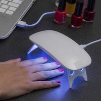 Mini lampa UV pentru unghii, USB, 6 LED-UV, 5W, temporizator 45/60s