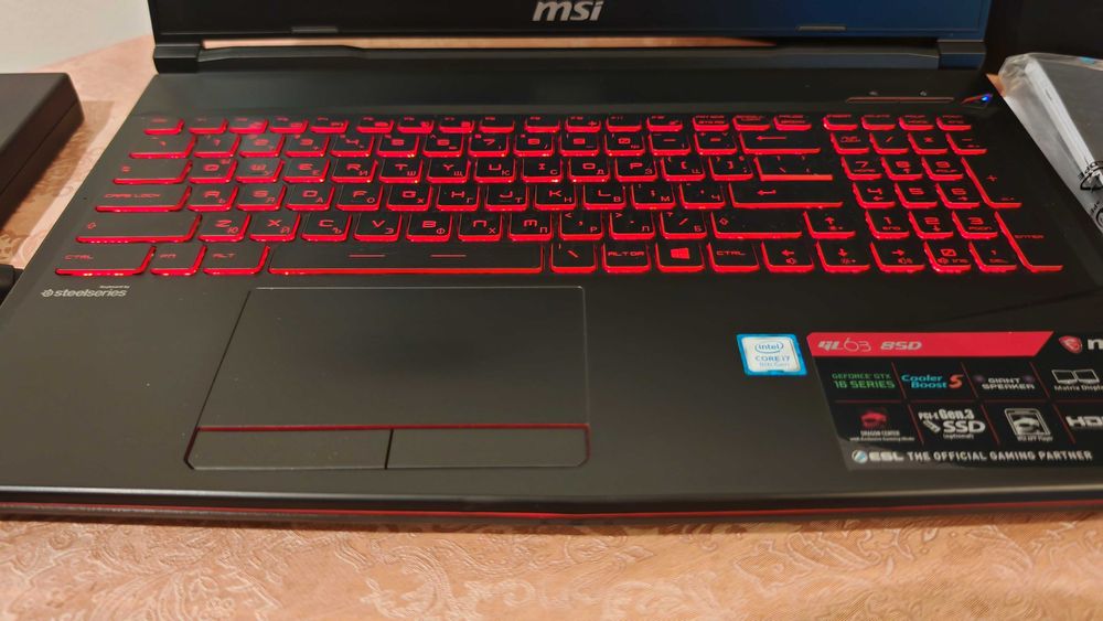 NVIDIA GTX 1660ti 6GB/Core i7 8750H/16GB RAM/256GB SSD+1TB/MSI GL63