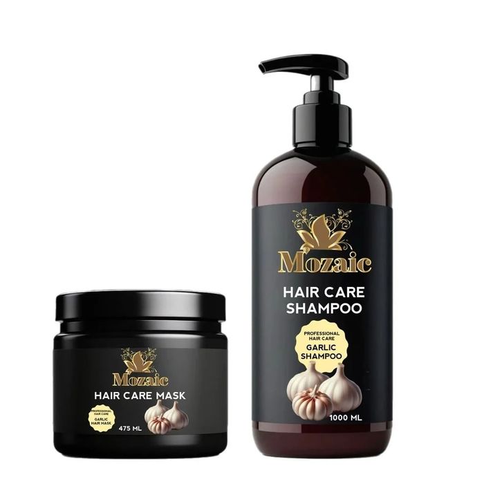 Mozaic Pachet Promo – sampon cu usturoi 1000 ml + mască păr - 475 ml
