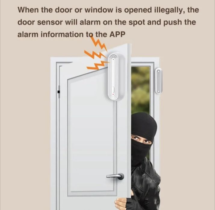 Senzor Detecție Ușa Geam Închis Deschis Alarma Casa Smart WiFi Alexa
