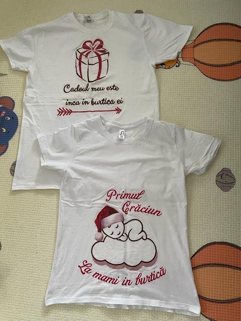 Set tricouri personalizate bebe primul craciun