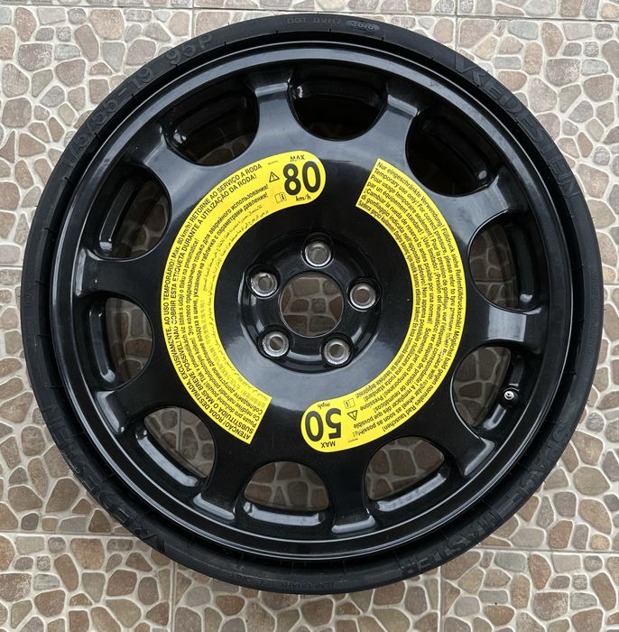 Roata rezerva slim R19 originala Audi, Skoda, Seat, VW, Mercedes