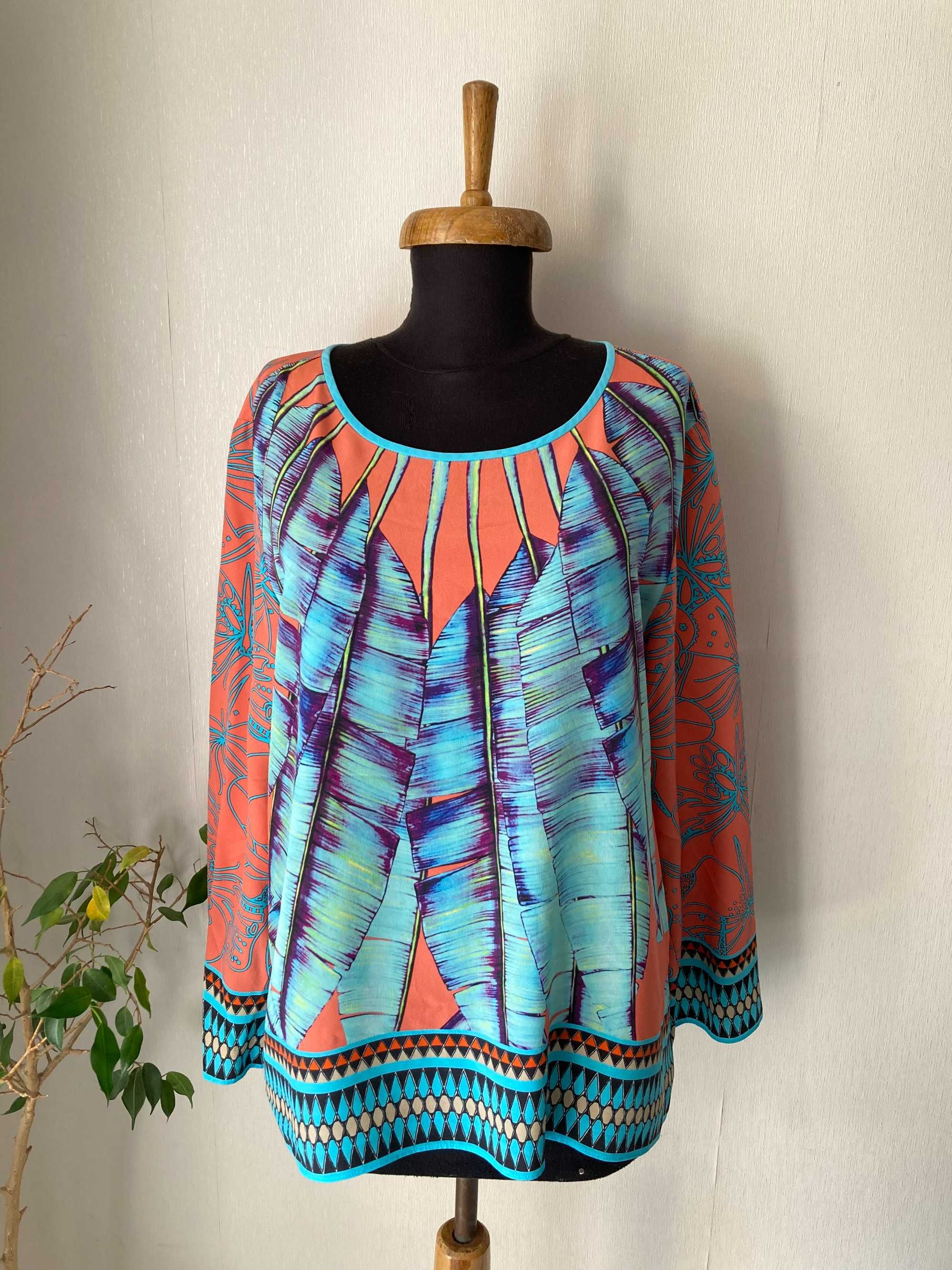 Marc Cain silk shirt женска копринена блуза фланела коприна 4 / 40