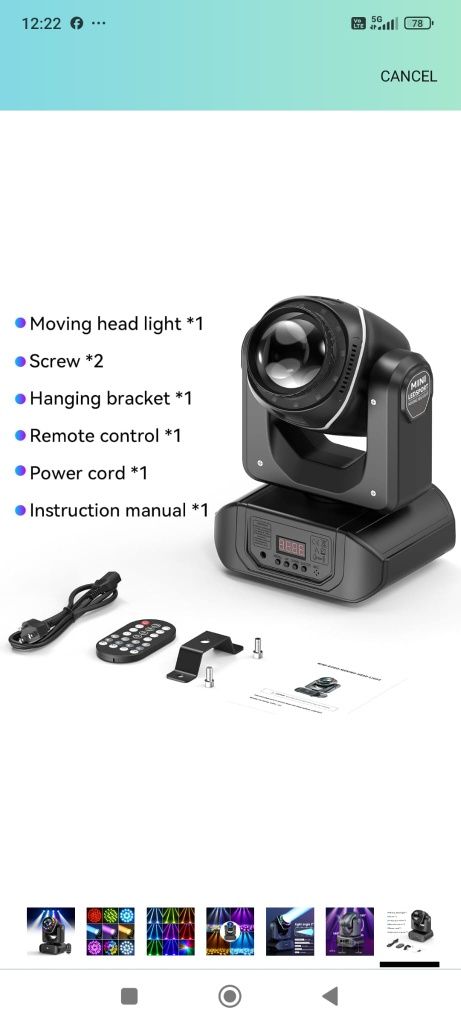 Moving head beam 120w nou
