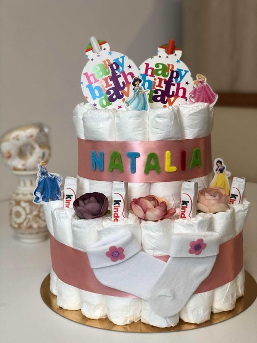 Tort scutece copii, cadou bebe, cadou mamici, botez, cadou parinti