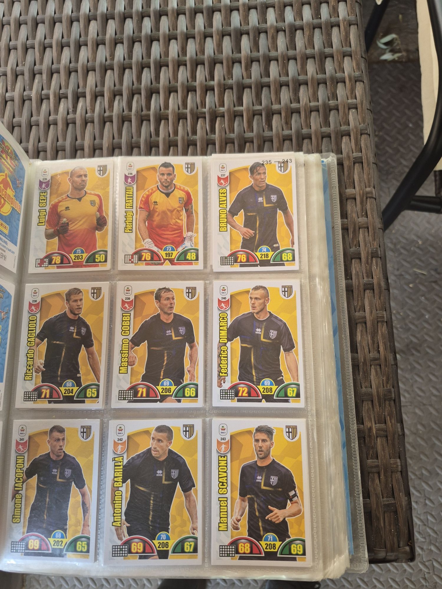 Cartonașe cu fotbaliști Panini