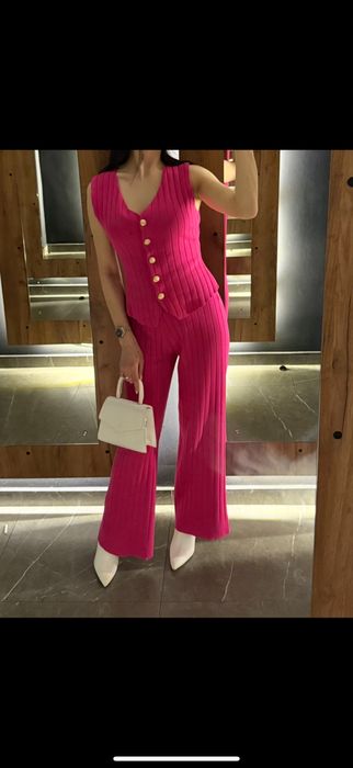 Костюм тройка жакет жилетка штаны-кюлоты