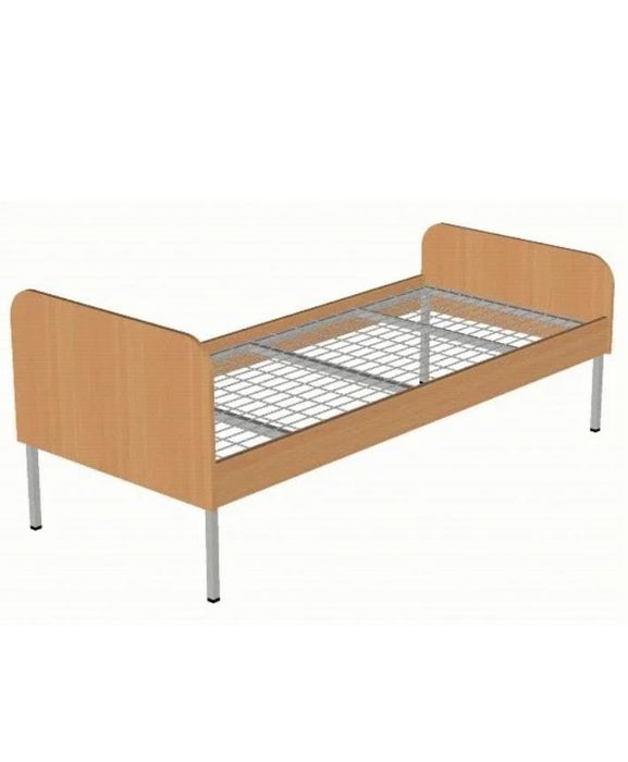 Одноярусные металлические кровати с ЛДСП – Опт и розница!