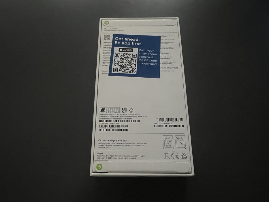 Продавам Apple iPhone 16 Pro Max 256GB-НОВ