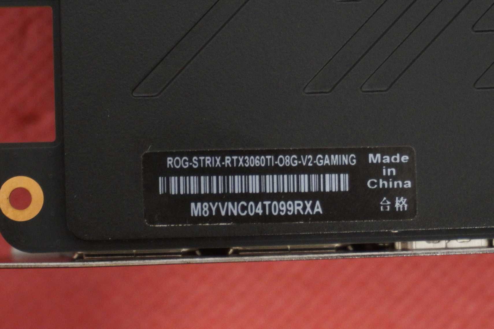 RTX 3060 Ti 8GB Asus ROG STRIX GPU Видеокарта Nvidia/ Вкл.ДДС