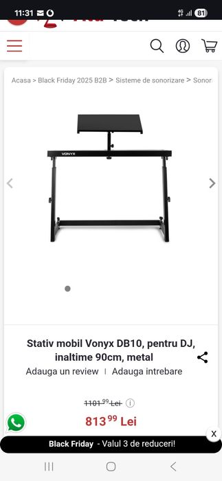 Stativ reglabil Dj VONYX