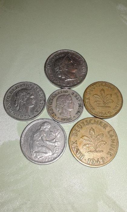 Сребърни и обикновени монети от Германия, Русия, Малайзия...