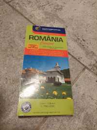 Harta turistică si rutieră ROMĂNIA.